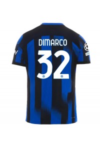 Inter Milan Federico Dimarco #32 Jalkapallovaatteet Kotipaita 2023-24 Lyhythihainen